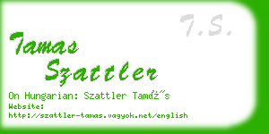 tamas szattler business card